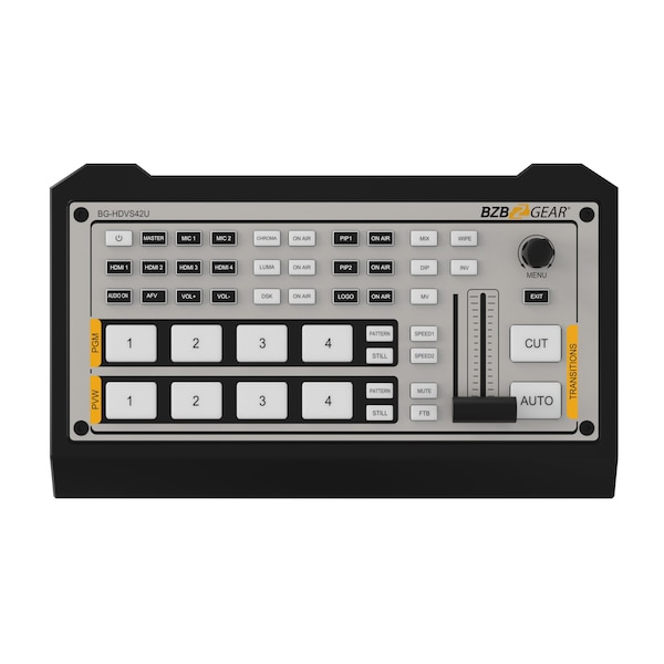 Bzbgear 4-Channel 1080P FHD Live Streaming HDMI Mini Switcher Mixer with HDMI/USB-C Output BG-HDVS42U - main